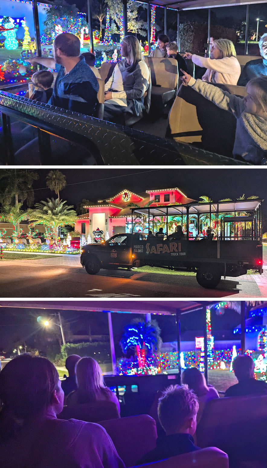Marco Island Christmas Lights Tour by Safari Truck